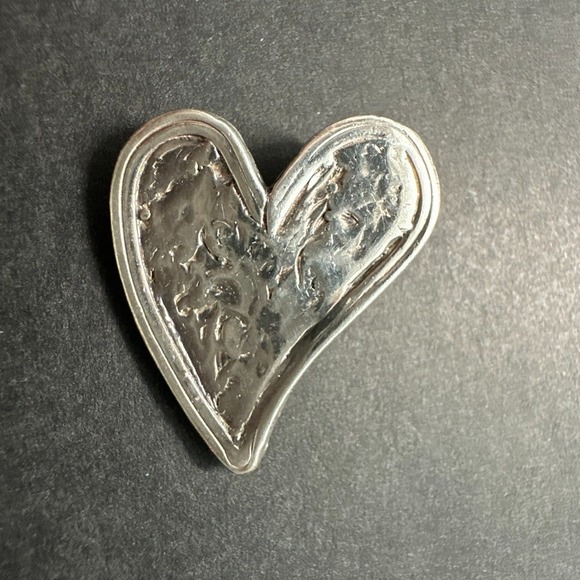 The Unbranded Brand Jewelry - Wavy Heart Silver Charm Pendant Custom Made Jewelry #12
